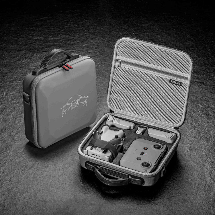 For DJI Mini 4 Pro / N2 STARTRC Shoulder Storage Bag PU Handbag(Grey) - HoMEdemic™ 
