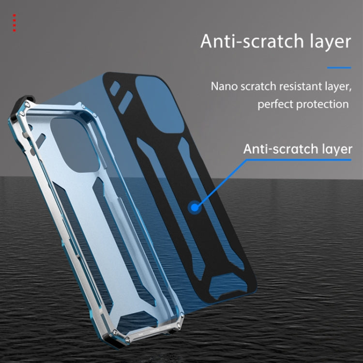 For iPhone 15 R-JUST RJ17 Shockproof Armor Metal Phone Case(Blue) - HoMEdemic™ 