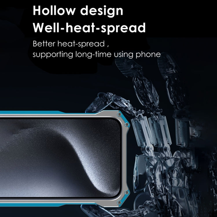 For iPhone 15 R-JUST RJ17 Shockproof Armor Metal Phone Case(Blue) - HoMEdemic™ 