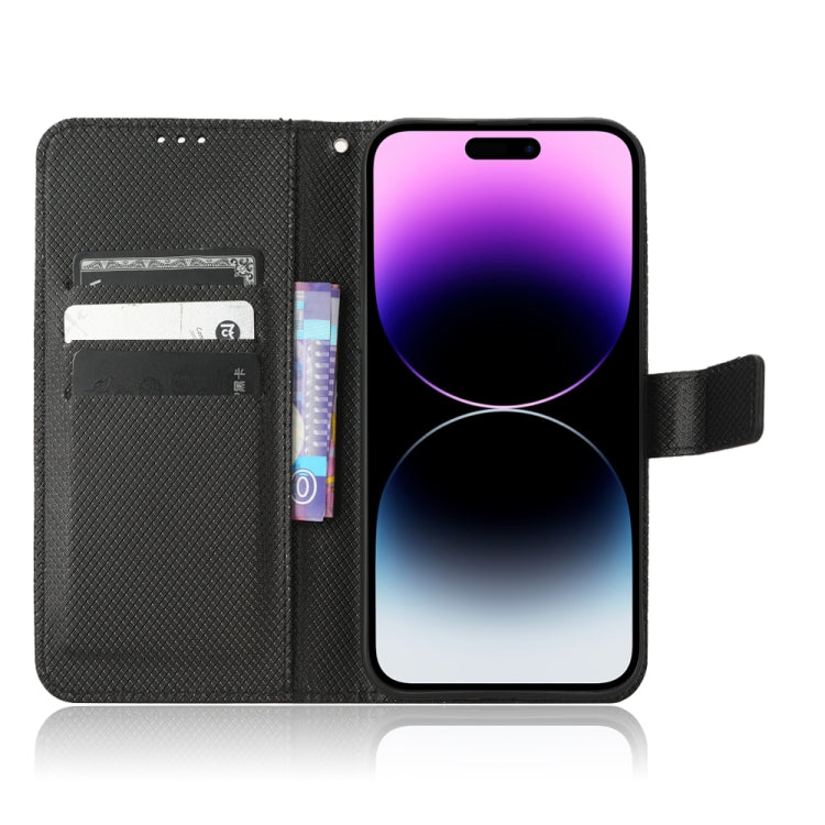 For iPhone 15 Pro Max Diamond Texture Leather Phone Case(Black) - HoMEdemic™ 