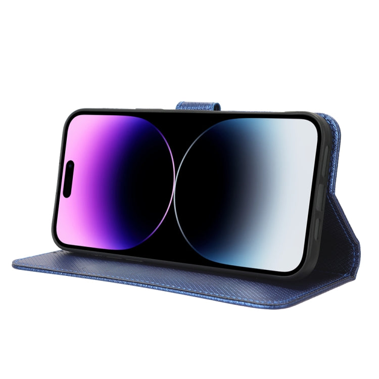 For iPhone 15 Pro Max Diamond Texture Leather Phone Case(Blue) - HoMEdemic™ 