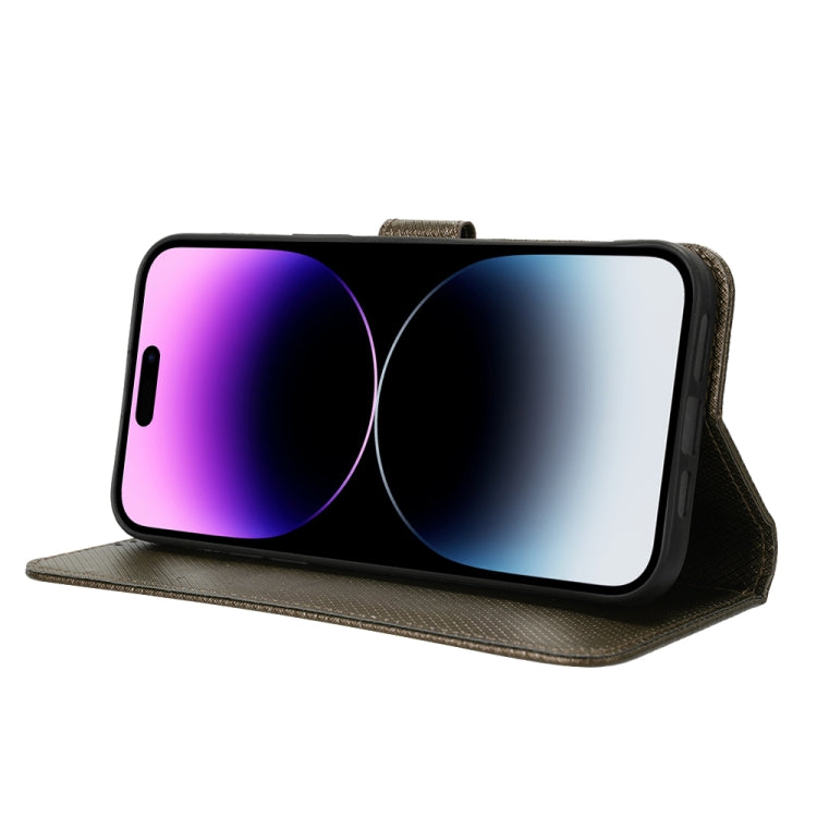 For iPhone 15 Pro Max Diamond Texture Leather Phone Case(Brown) - HoMEdemic™ 