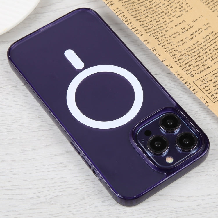 For iPhone 15 Pro Max GEBEI MagSafe Magnetic Transparent Phone Case(Purple) - HoMEdemic™ 