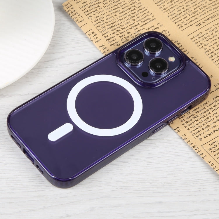 For iPhone 15 Pro GEBEI MagSafe Magnetic Transparent Phone Case(Purple) - HoMEdemic™ 