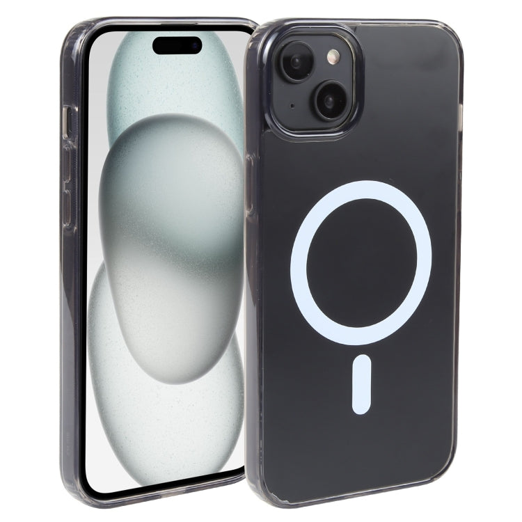 For iPhone 15 Plus GEBEI MagSafe Magnetic Transparent Phone Case(Transparent Black) - HoMEdemic™ 