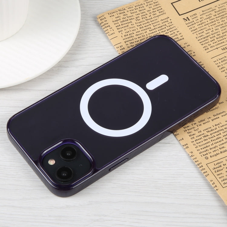 For iPhone 15 Plus GEBEI MagSafe Magnetic Transparent Phone Case(Purple) - HoMEdemic™ 
