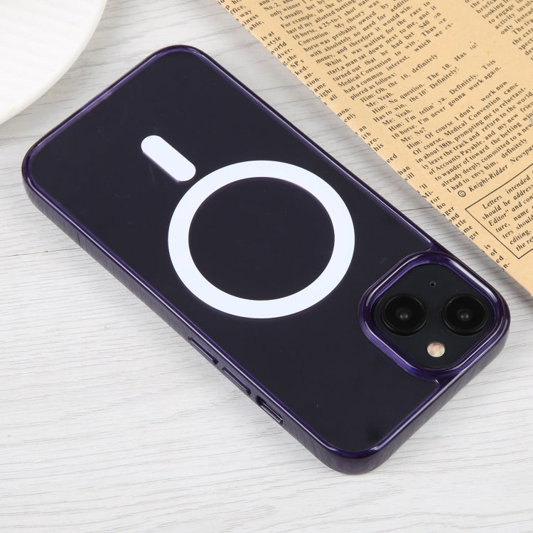 For iPhone 15 GEBEI MagSafe Magnetic Transparent Phone Case(Purple) - HoMEdemic™ 
