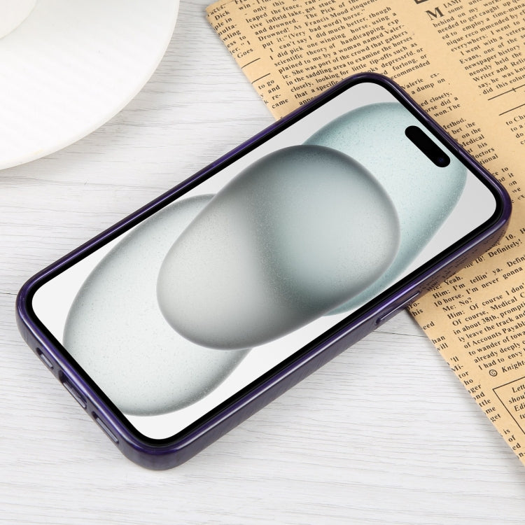 For iPhone 15 GEBEI MagSafe Magnetic Transparent Phone Case(Purple) - HoMEdemic™ 