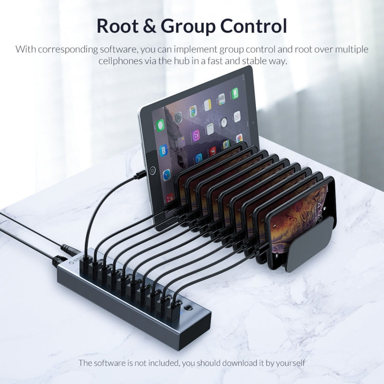 ORICO BT2U3-10AB-GY-BP 10 Ports USB 3.0 HUB with Individual Switches(EU Plug) - HoMEdemic™ 