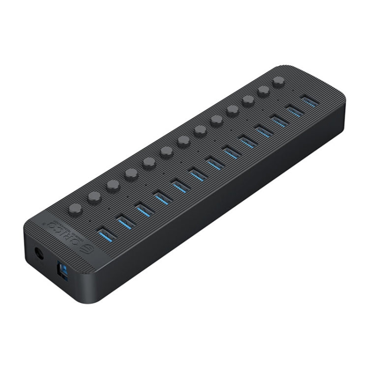 ORICO CT2U3-13AB Plastic Stripes 13 Ports USB 3.0 HUB with Individual Switches, Plug:AU Plug(Black) - HoMEdemic™ 