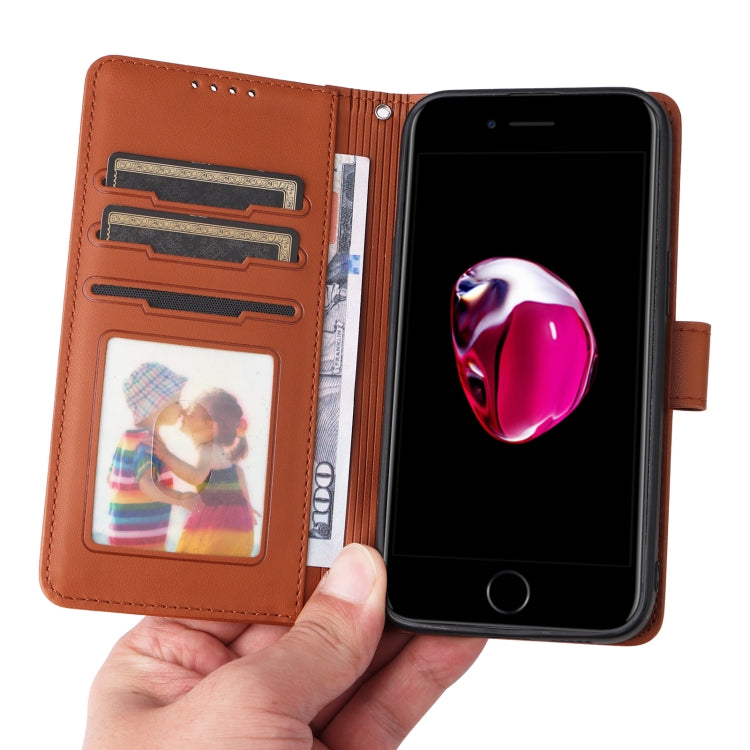 For iPhone 6 Plus / 7 Plus / 8 Plus BETOPNICE BN-005 2 in 1 Detachable Imitate Genuine Leather Phone Case(Brown) - HoMEdemic™ 