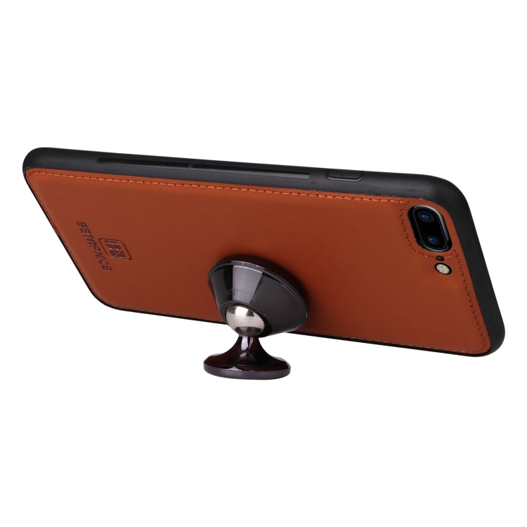 For iPhone 6 Plus / 7 Plus / 8 Plus BETOPNICE BN-005 2 in 1 Detachable Imitate Genuine Leather Phone Case(Brown) - HoMEdemic™ 