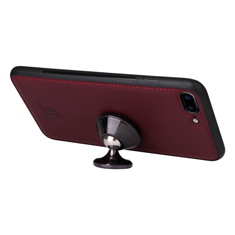 For iPhone 6 Plus / 7 Plus / 8 Plus BETOPNICE BN-005 2 in 1 Detachable Imitate Genuine Leather Phone Case(Wine Red) - HoMEdemic™ 
