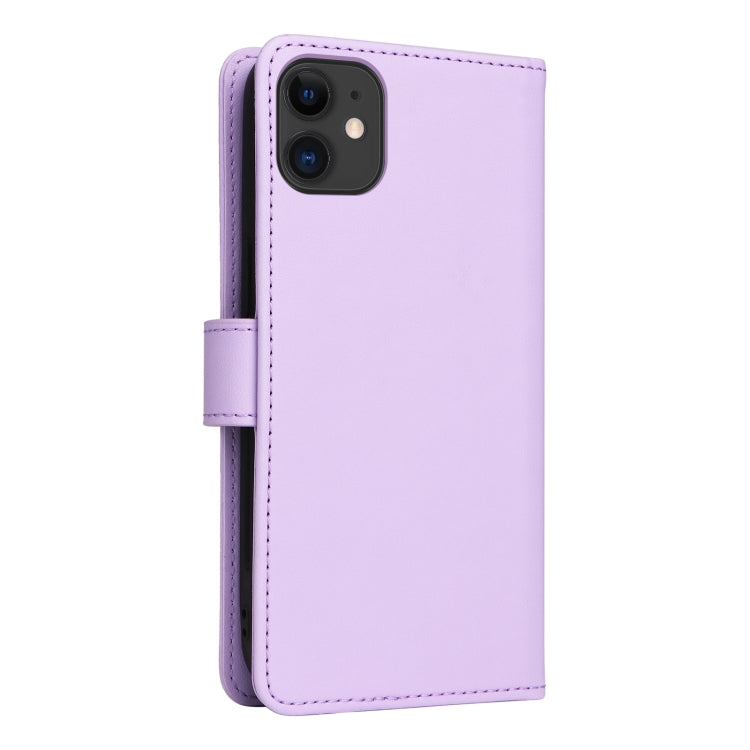 For iPhone 11 BETOPNICE BN-005 2 in 1 Detachable Imitate Genuine Leather Phone Case(Light Purple) - HoMEdemic™ 