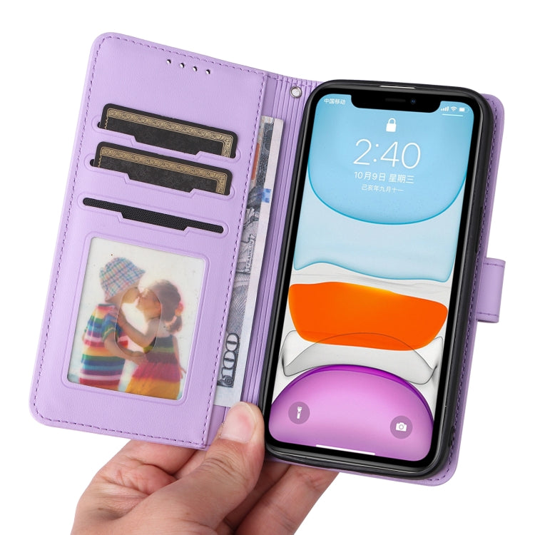 For iPhone 11 BETOPNICE BN-005 2 in 1 Detachable Imitate Genuine Leather Phone Case(Light Purple) - HoMEdemic™ 