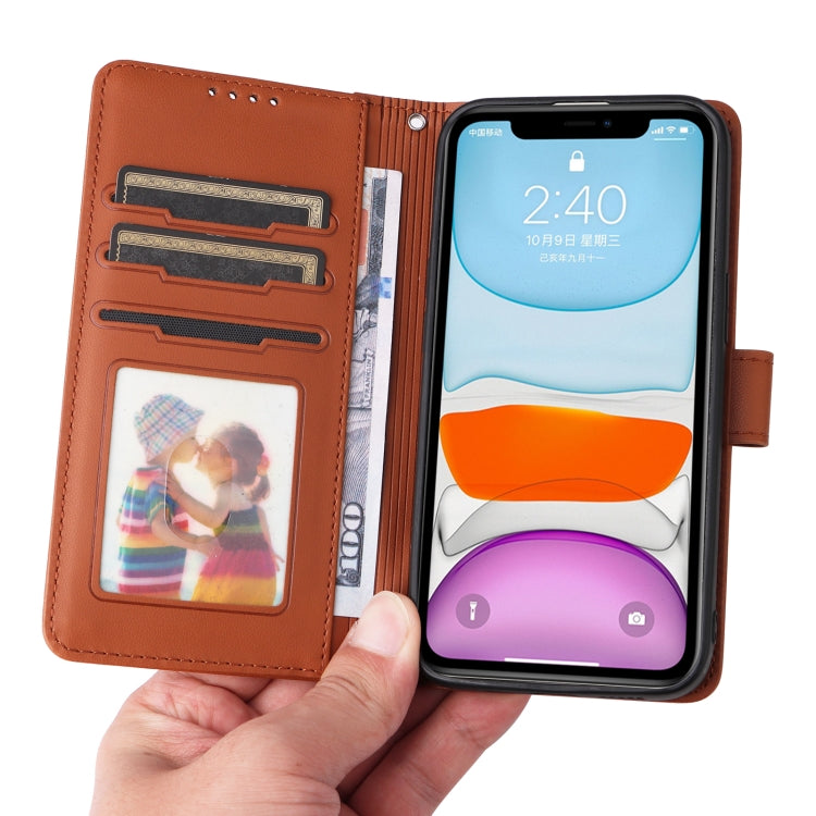For iPhone 11 BETOPNICE BN-005 2 in 1 Detachable Imitate Genuine Leather Phone Case(Brown) - HoMEdemic™ 
