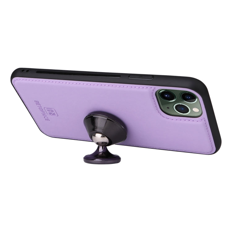 For iPhone 11 Pro Max BETOPNICE BN-005 2 in 1 Detachable Imitate Genuine Leather Phone Case(Light Purple) - HoMEdemic™ 