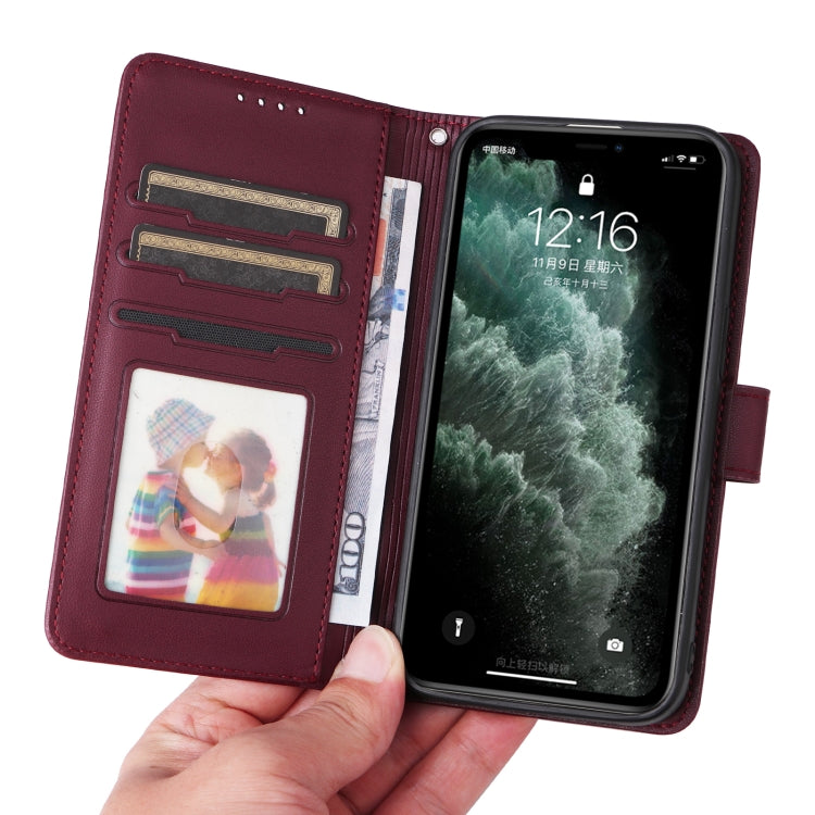 For iPhone 11 Pro Max BETOPNICE BN-005 2 in 1 Detachable Imitate Genuine Leather Phone Case(Wine Red) - HoMEdemic™ 