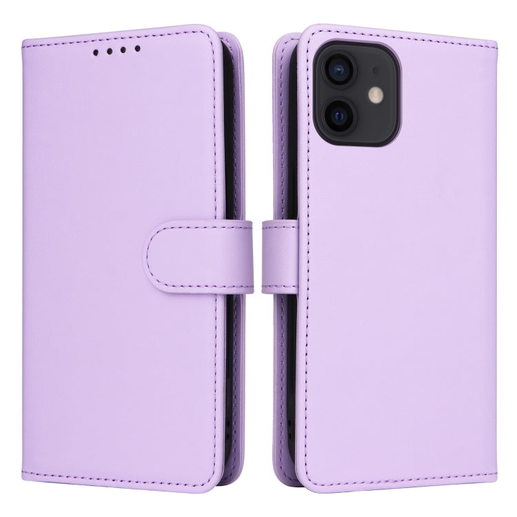For iPhone 12 Pro / 12 BETOPNICE BN-005 2 in 1 Detachable Imitate Genuine Leather Phone Case(Light Purple) - HoMEdemic™ 