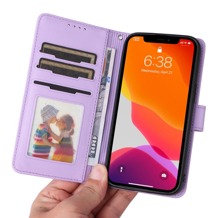 For iPhone 12 Pro / 12 BETOPNICE BN-005 2 in 1 Detachable Imitate Genuine Leather Phone Case(Light Purple) - HoMEdemic™ 