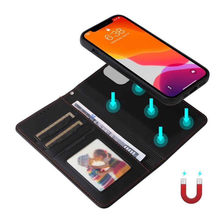 For iPhone 12 Pro / 12 BETOPNICE BN-005 2 in 1 Detachable Imitate Genuine Leather Phone Case(Black) - HoMEdemic™ 