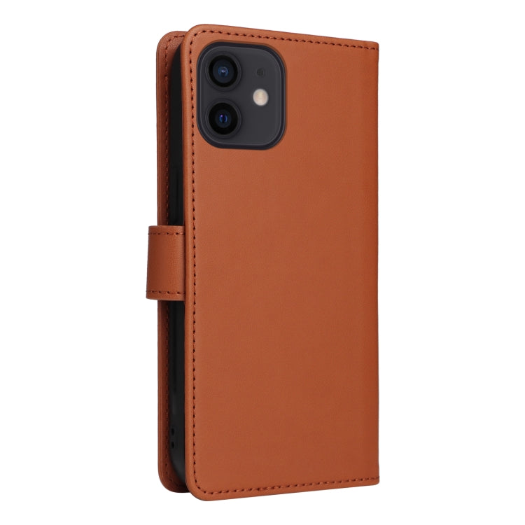 For iPhone 12 Pro / 12 BETOPNICE BN-005 2 in 1 Detachable Imitate Genuine Leather Phone Case(Brown) - HoMEdemic™ 