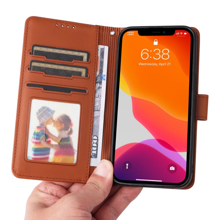 For iPhone 12 Pro / 12 BETOPNICE BN-005 2 in 1 Detachable Imitate Genuine Leather Phone Case(Brown) - HoMEdemic™ 