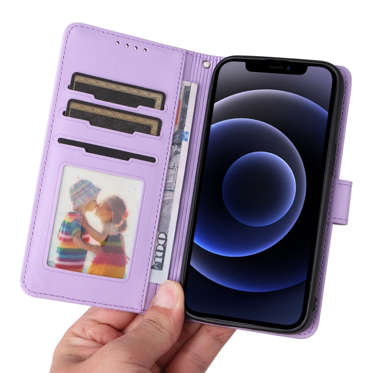 For iPhone 12 mini BETOPNICE BN-005 2 in 1 Detachable Imitate Genuine Leather Phone Case(Light Purple) - HoMEdemic™ 