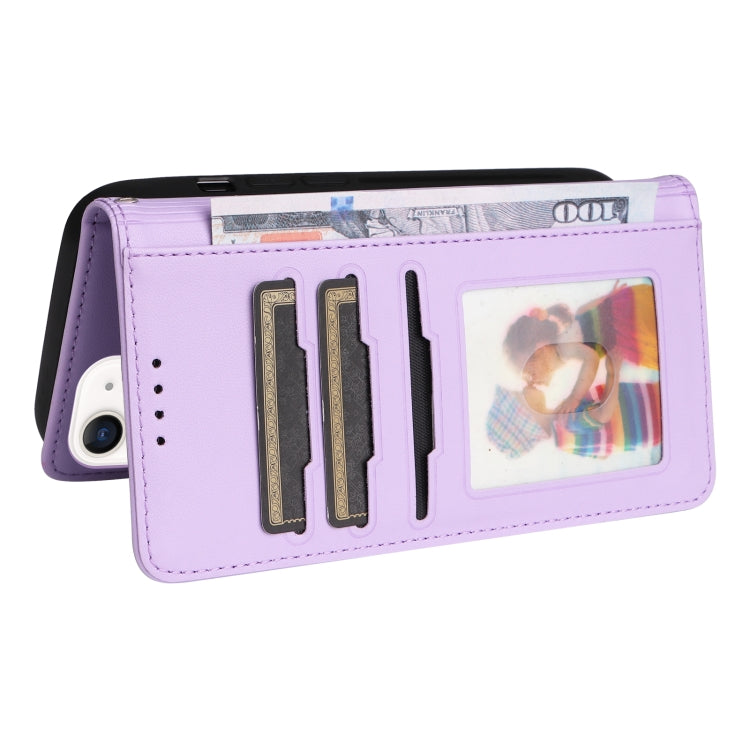 For iPhone 12 mini BETOPNICE BN-005 2 in 1 Detachable Imitate Genuine Leather Phone Case(Light Purple) - HoMEdemic™ 