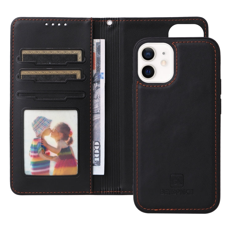For iPhone 12 mini BETOPNICE BN-005 2 in 1 Detachable Imitate Genuine Leather Phone Case(Black) - HoMEdemic™ 