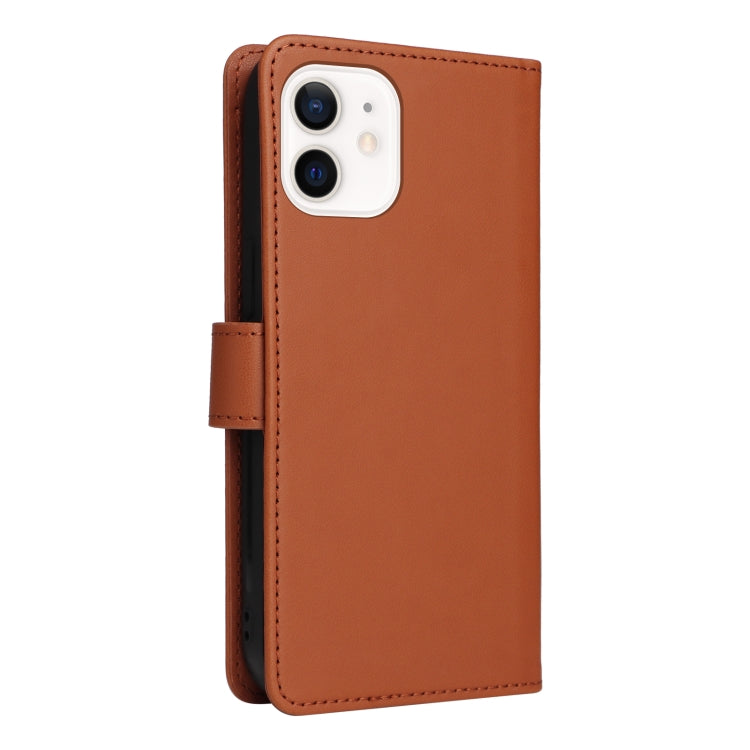 For iPhone 12 mini BETOPNICE BN-005 2 in 1 Detachable Imitate Genuine Leather Phone Case(Brown) - HoMEdemic™ 