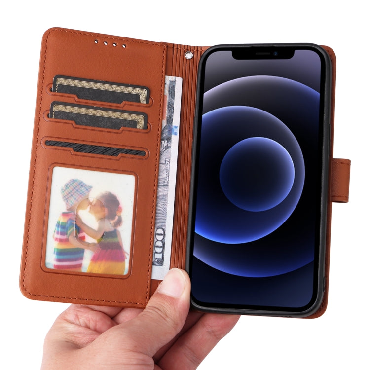 For iPhone 12 mini BETOPNICE BN-005 2 in 1 Detachable Imitate Genuine Leather Phone Case(Brown) - HoMEdemic™ 
