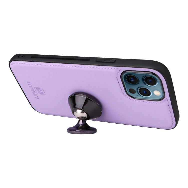 For iPhone 12 Pro Max BETOPNICE BN-005 2 in 1 Detachable Imitate Genuine Leather Phone Case(Light Purple) - HoMEdemic™ 