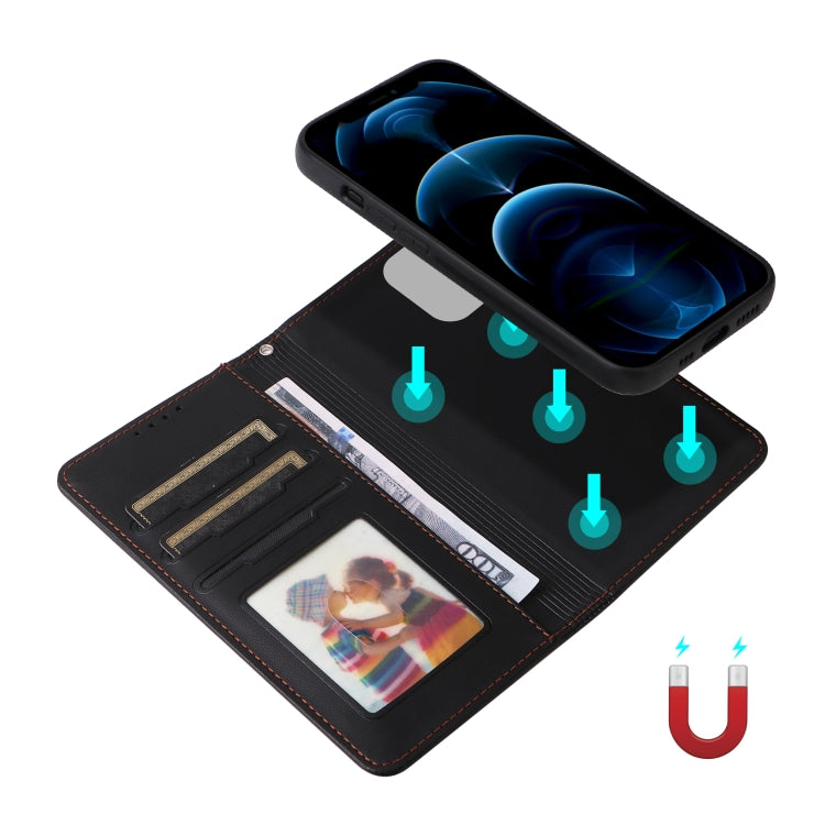 For iPhone 12 Pro Max BETOPNICE BN-005 2 in 1 Detachable Imitate Genuine Leather Phone Case(Black) - HoMEdemic™ 