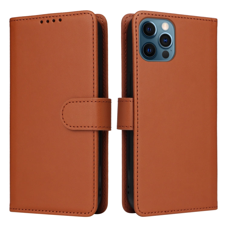 For iPhone 12 Pro Max BETOPNICE BN-005 2 in 1 Detachable Imitate Genuine Leather Phone Case(Brown) - HoMEdemic™ 