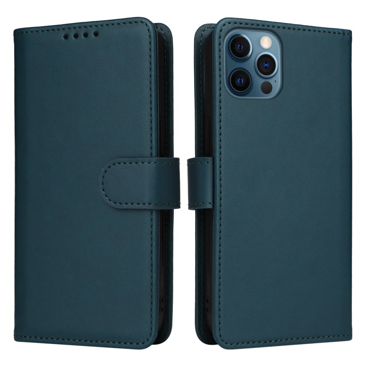 For iPhone 12 Pro Max BETOPNICE BN-005 2 in 1 Detachable Imitate Genuine Leather Phone Case(Blue) - HoMEdemic™ 