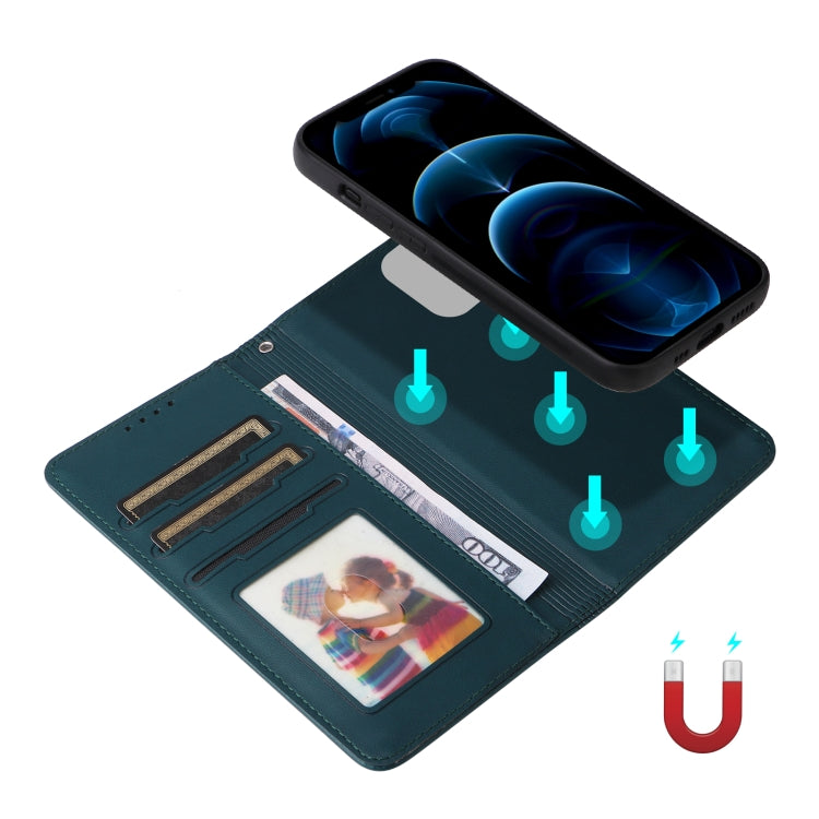 For iPhone 12 Pro Max BETOPNICE BN-005 2 in 1 Detachable Imitate Genuine Leather Phone Case(Blue) - HoMEdemic™ 