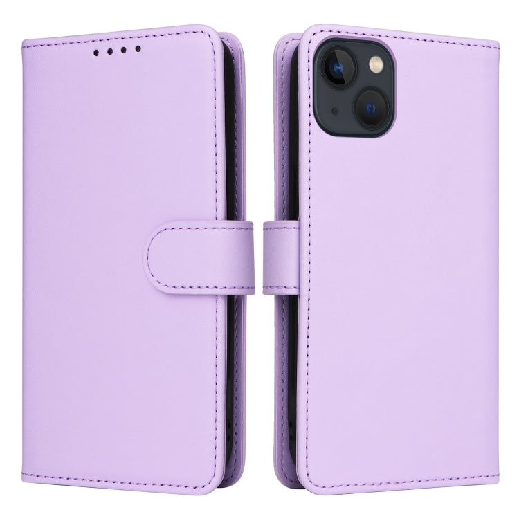 For iPhone 13 / 14 BETOPNICE BN-005 2 in 1 Detachable Imitate Genuine Leather Phone Case(Light Purple) - HoMEdemic™ 