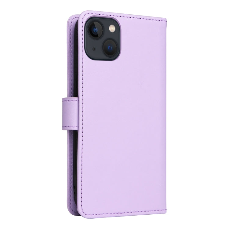For iPhone 13 / 14 BETOPNICE BN-005 2 in 1 Detachable Imitate Genuine Leather Phone Case(Light Purple) - HoMEdemic™ 