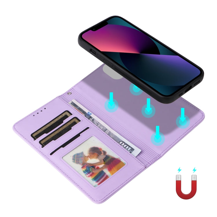 For iPhone 13 / 14 BETOPNICE BN-005 2 in 1 Detachable Imitate Genuine Leather Phone Case(Light Purple) - HoMEdemic™ 