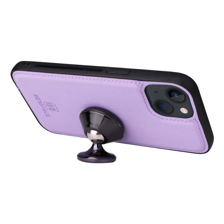 For iPhone 13 / 14 BETOPNICE BN-005 2 in 1 Detachable Imitate Genuine Leather Phone Case(Light Purple) - HoMEdemic™ 