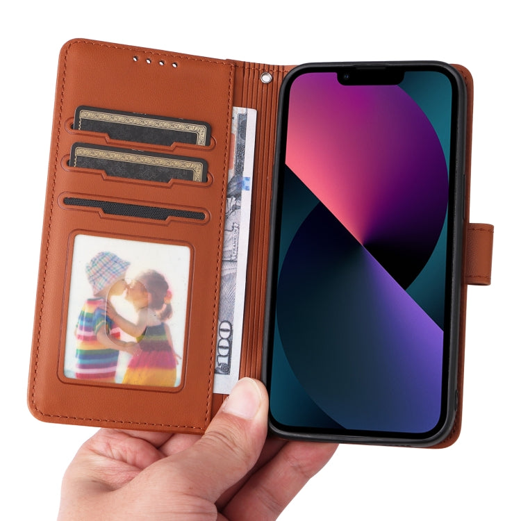 For iPhone 13 / 14 BETOPNICE BN-005 2 in 1 Detachable Imitate Genuine Leather Phone Case(Brown) - HoMEdemic™ 