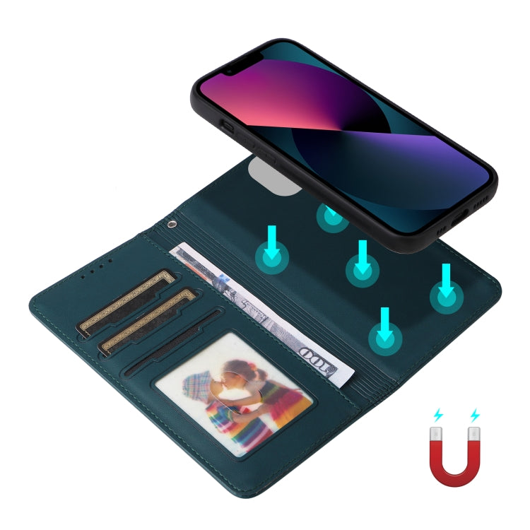 For iPhone 13 / 14 BETOPNICE BN-005 2 in 1 Detachable Imitate Genuine Leather Phone Case(Blue) - HoMEdemic™ 