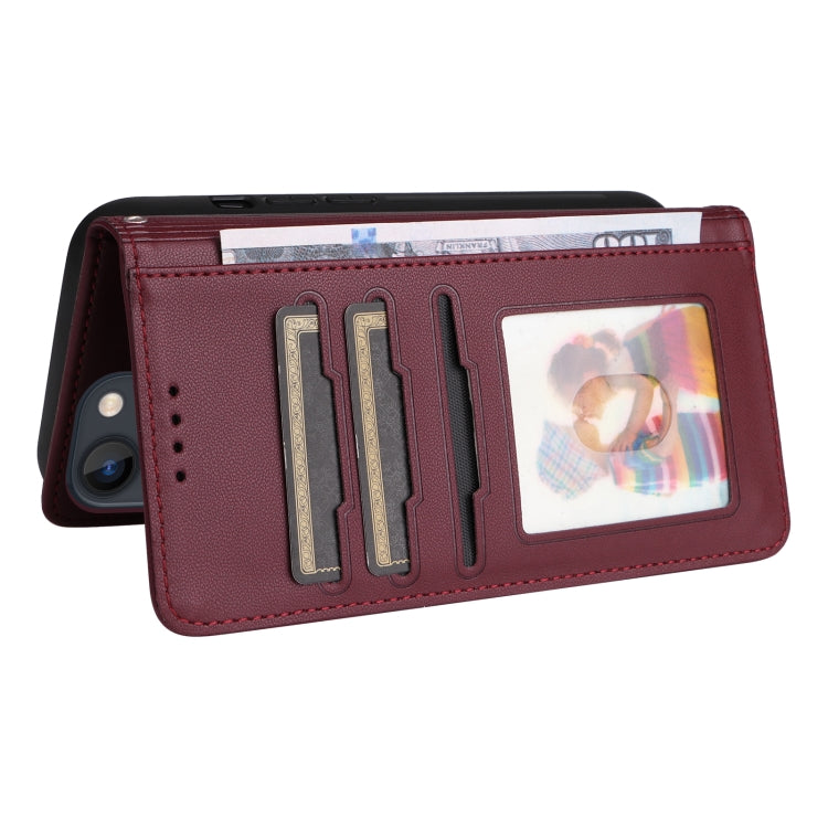 For iPhone 13 / 14 BETOPNICE BN-005 2 in 1 Detachable Imitate Genuine Leather Phone Case(Wine Red) - HoMEdemic™ 