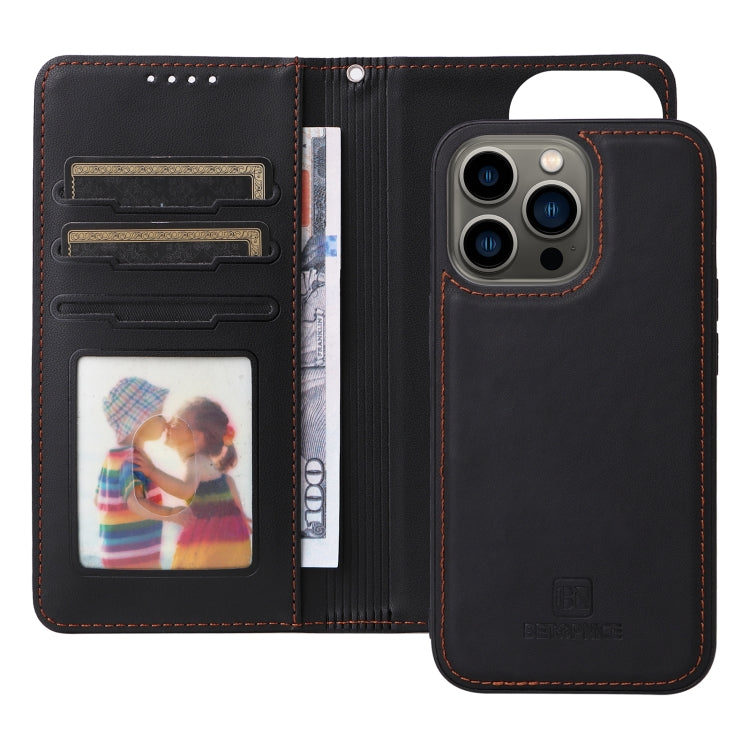 For iPhone 13 Pro BETOPNICE BN-005 2 in 1 Detachable Imitate Genuine Leather Phone Case(Black) - HoMEdemic™ 
