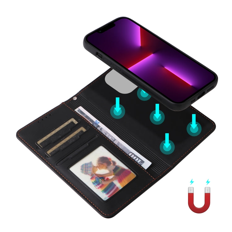For iPhone 13 Pro BETOPNICE BN-005 2 in 1 Detachable Imitate Genuine Leather Phone Case(Black) - HoMEdemic™ 