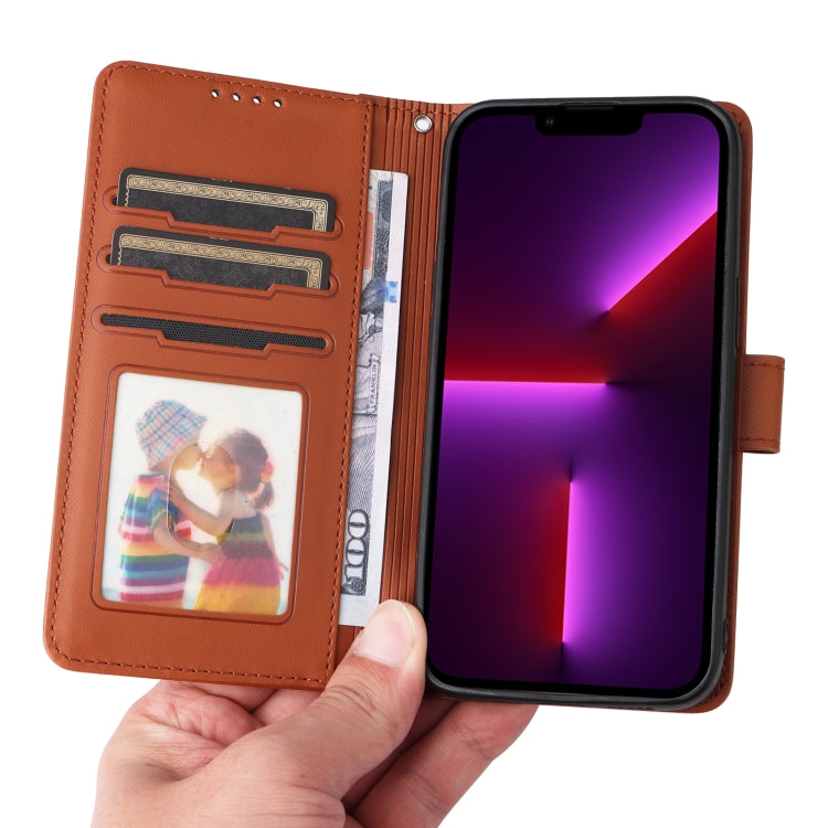 For iPhone 13 Pro BETOPNICE BN-005 2 in 1 Detachable Imitate Genuine Leather Phone Case(Brown) - HoMEdemic™ 