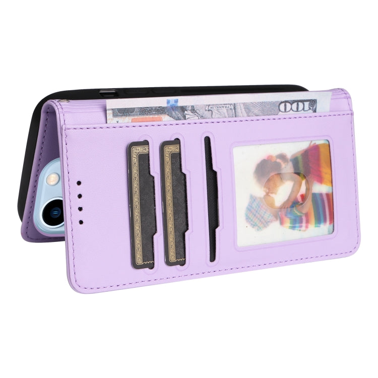 For iPhone 13 Pro Max BETOPNICE BN-005 2 in 1 Detachable Imitate Genuine Leather Phone Case(Light Purple) - HoMEdemic™ 