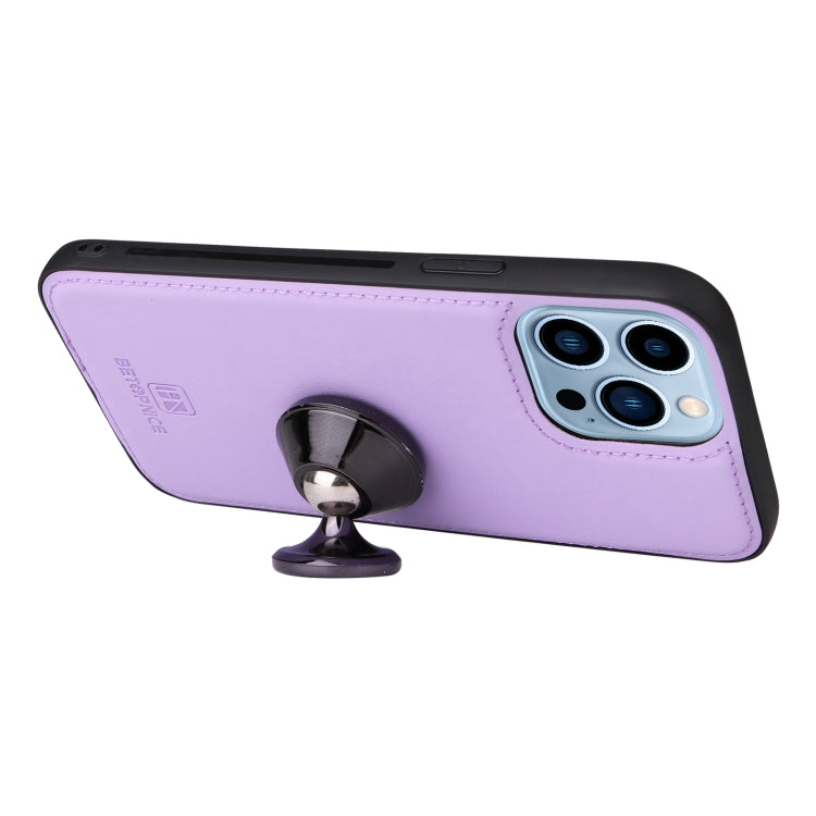 For iPhone 13 Pro Max BETOPNICE BN-005 2 in 1 Detachable Imitate Genuine Leather Phone Case(Light Purple) - HoMEdemic™ 
