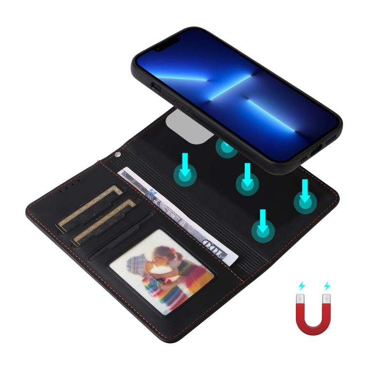 For iPhone 13 Pro Max BETOPNICE BN-005 2 in 1 Detachable Imitate Genuine Leather Phone Case(Black) - HoMEdemic™ 